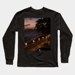 Purple Sunset in Saint Martin Long Sleeve T-Shirt